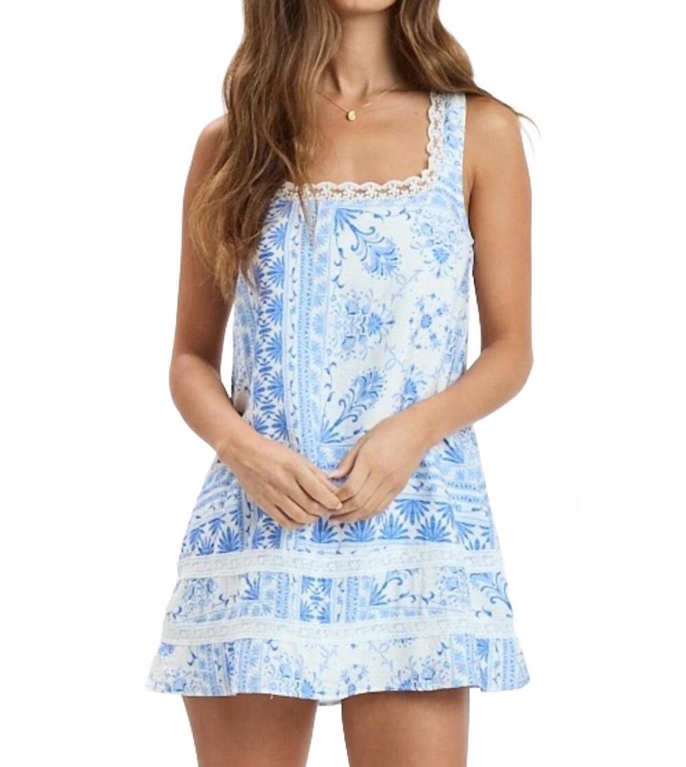 NEW SKY TO MOON hermes mini dress in blue